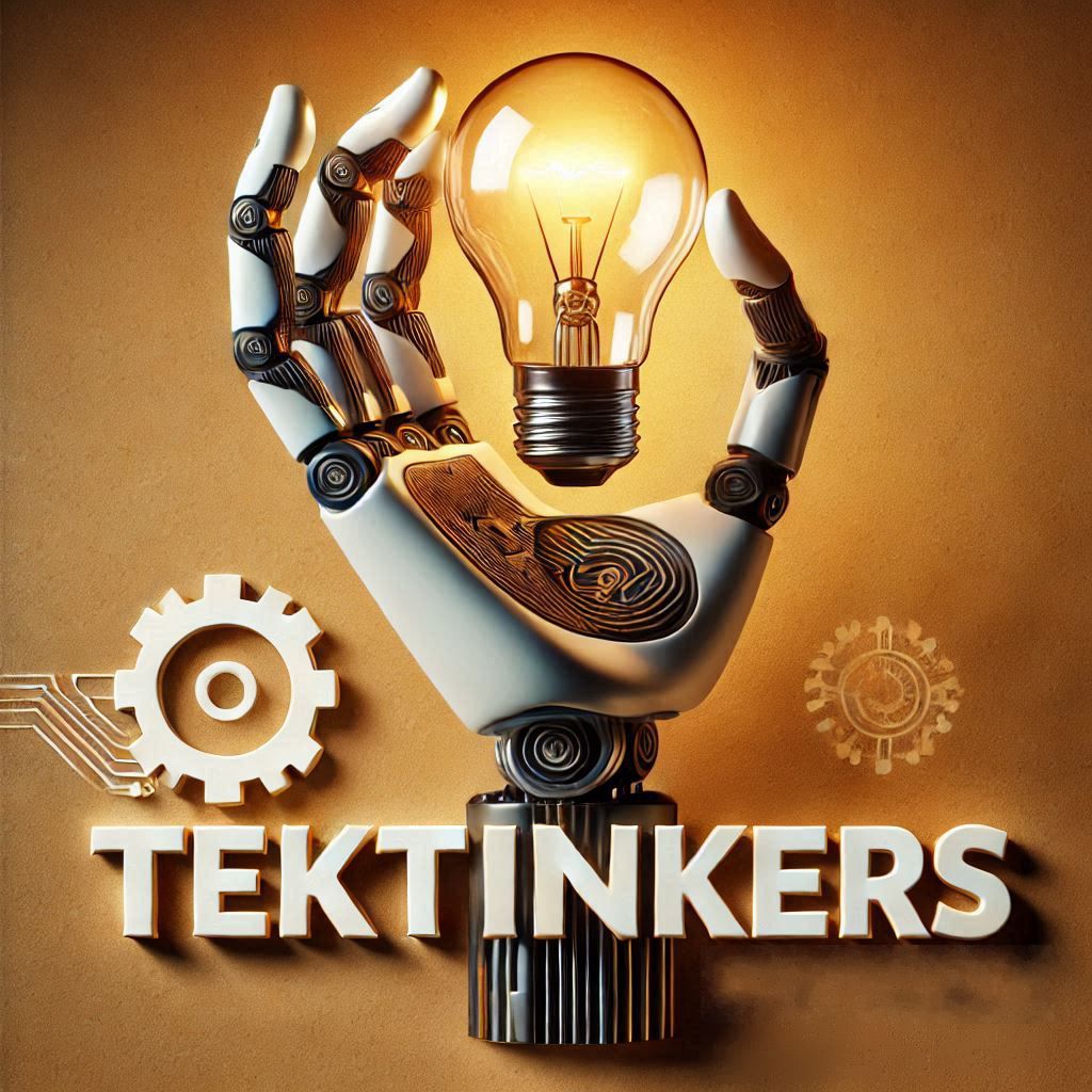 Robot hand holding a light bulb illustration
