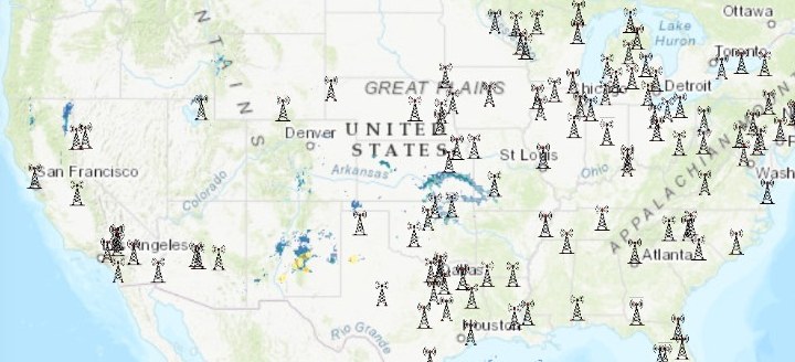 North America weather map